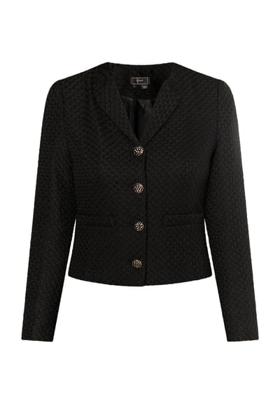 Faina Bouclé jasje Dames zwart