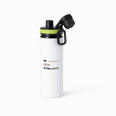 Hacebo® - my oom is the cutest waterfles met draaidop groen - Oom - schattige oom - verjaardagscadeau - verjaardag - cadeau - cadeautje voor oom - oom artikelen - kado - geschenk - gift - water fles - 850ML