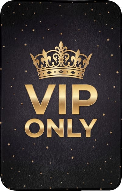 WC mat 50x80 cm - Antislip - Kroon - Goud - VIP - Toiletmat - Vloermat - Douchemat - Toilet tapijt - Toiletmatten