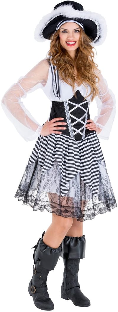 dressforfun - vrouwenkostuum piratenbruid Claire M - verkleedkleding kostuum halloween verkleden feestkleding carnavalskleding carnaval feestkledij partykleding - 300692