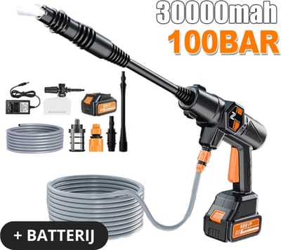 TADES® - Draadloze Hogedrukreiniger (Inclusief Batterij) - Hogedrukreiniger Accu - Hogedrukreinigers - Hogedrukspuit - Accu Hogedrukreiniger - Draagbare Hogedrukreiniger