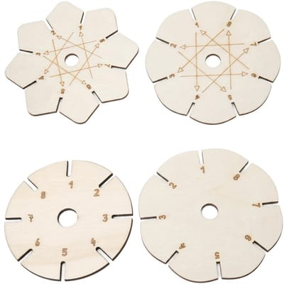 Houten kleur armband weefschijven set unisex 4 stuks houten schijven voor armbanden maken vlechten en koord weven handwerk tools
