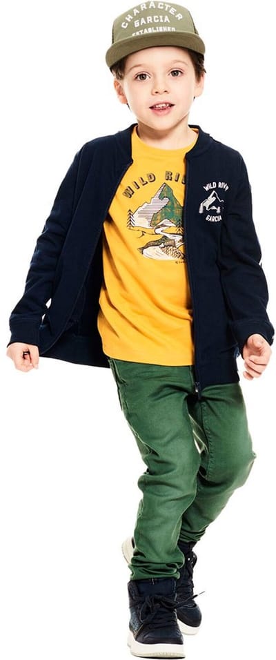 GARCIA I15523 Jongens Superslim Fit Broek Groen - Maat 92