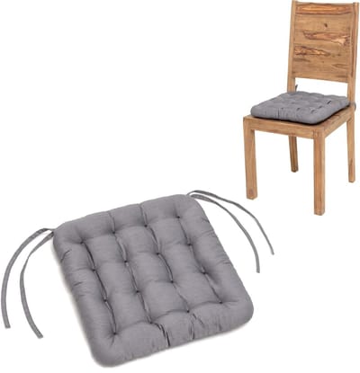 Zitkussen Set - Stoelkussen Orthopedisch - Comfortabel Zitten - Wasbaar tot 95°C - 6 stuks 40x40 cm - Lichtgrijs