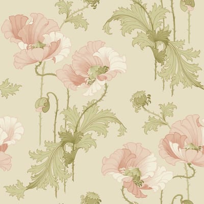 Boråstapeter Vliesbehang 8093 - Anno II - Botanisch Roze - 53cm x 10.05m