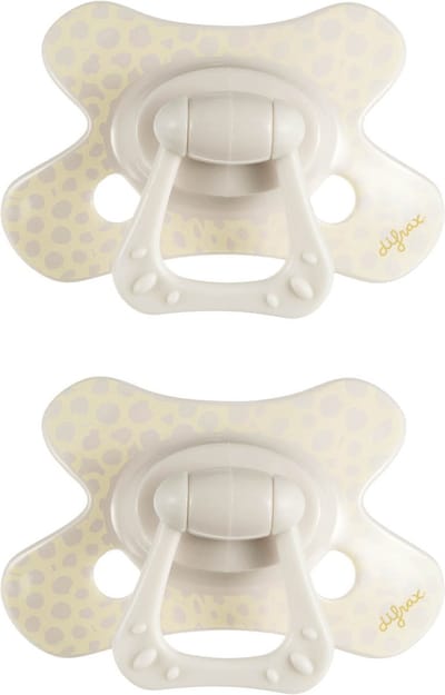 Difrax Fopspeen Natural - 12 tot 18 Maanden - Cremewit - 2 Stuks