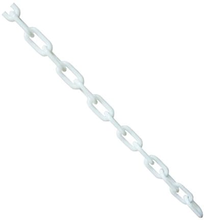Decoratieve kunststof barriereketting 25m x 6mm voor buiten en binnen gebruik
