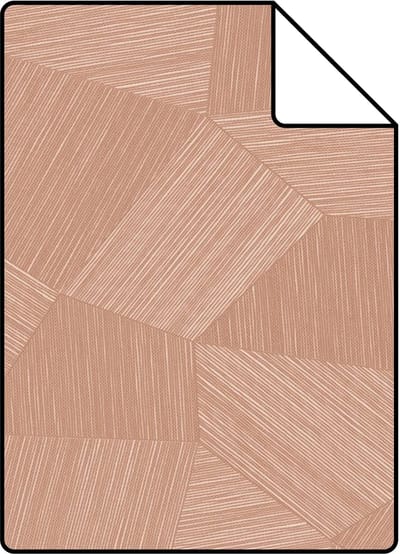 Proefstaal Origin Wallcoverings behang grafisch 3D motief terracotta roze - 26.5 x 21 cm - 348040-S