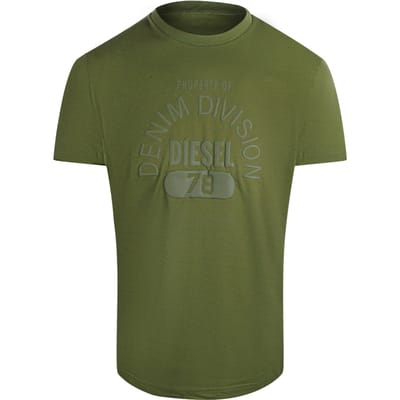 Diesel Property Of Denim Division Groen T-shirt