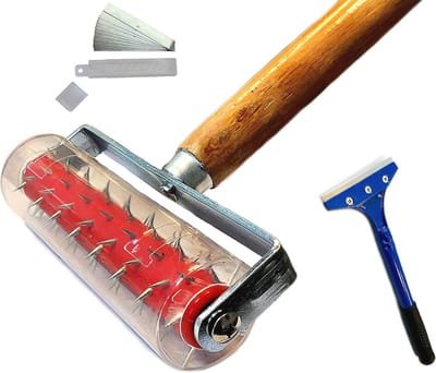 Stekelroller en behangschraper set voor renovaties - 150 x 500 mm