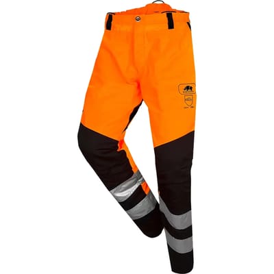 SIP Protection Perthus Flash HV kettingzaagbroek, EN ISO 11393 klasse 1 type A, EN ISO 20471 klasse 2 - Fluo Oranje/Zwart - M