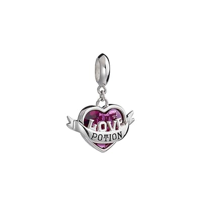 Official Harry Potter Sterling Silver Love Potion Slider Charm With Crystal