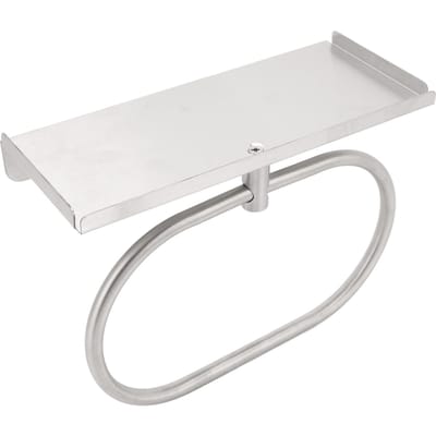 Handdoekrek Badkamer Wandmontage Roestvrij Staal Handdoekring Houder Hanger Ovaal Zilver white