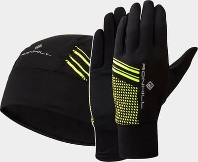 Ronhill Beanie and Glove Set Black | S/M
