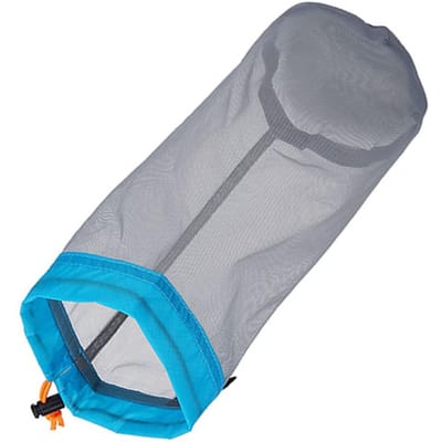 Sac à cordon en maille ultraléger pour voyage, randonnée, camping, rangement(Noir XXL)