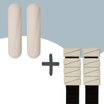 Manamove Pilates Bundel - Enkel-/Polsgewichten + Dumbbells - Beige