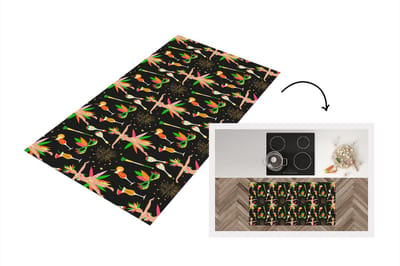 Keukenloper - Loper keuken - Brazilië - Carnaval - Patroon - 120x60 cm - Keukenloper vinyl