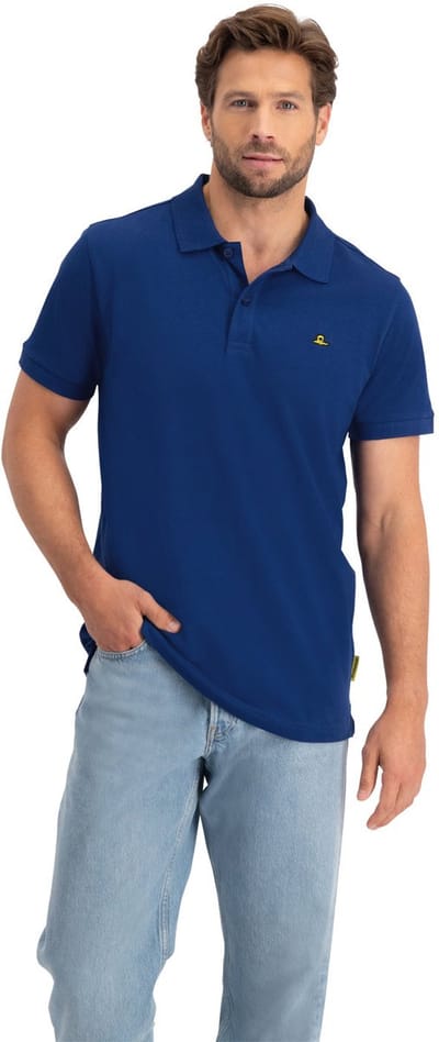 NOMAD® Polo Piqué Heren | Maat M | Blauw | Polo Shirt Korte Mouw | Luchtig Katoen | Sneldrogend
