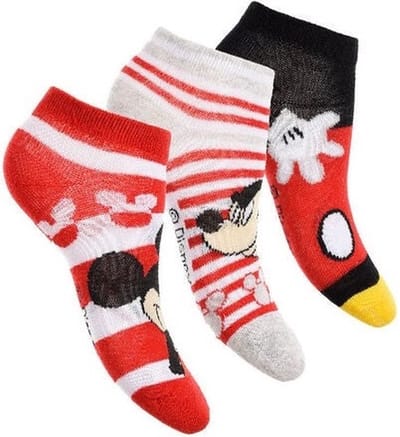 Mickey Mouse -enkelsokken Mickey Mouse - 3 paar - jongens - maat 23/26