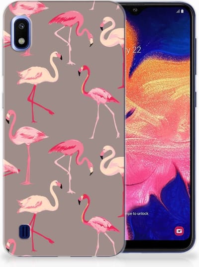 Samsung Galaxy A10 TPU Hoesje Flamingo