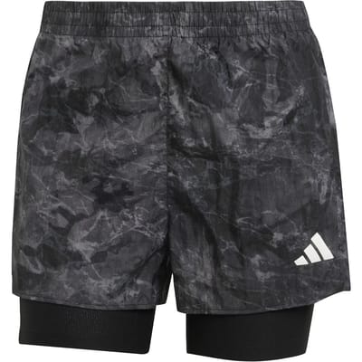 Korte Broek adidas Shorts Own The Run Spray Dye 2in1 élastique