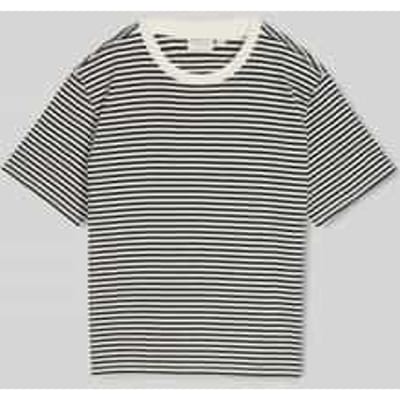 Tom Tailor Denim - T-shirt met boxy pasvorm - Maat XL - black white stripe