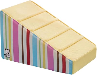 Huisdiertrap - Hondenladder - Veilig Klimmen - Antislip Schuim - 55 x 34 x 35 cm - Geel