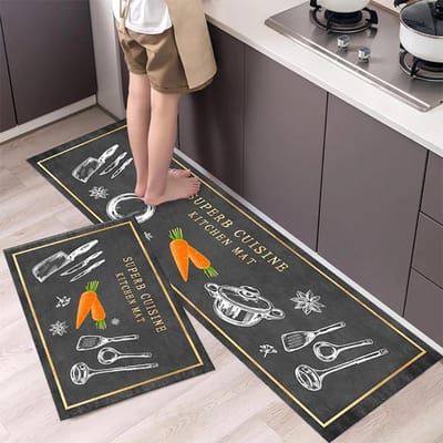 Keukenmat, slaapkamermat, gangmat, lange strook vloerkleed, zachte en antislip deurmat, keukenaccessoires 50cmx80cm 1pc