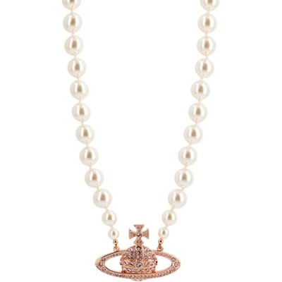 Collier Ras-de-cou Vivienne Westwood Relief Perle 02g128 63010106 02G128 (W2) white
