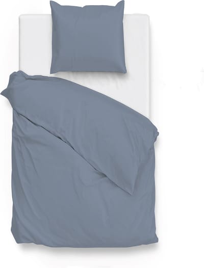 Zohome Satinado Dekbedovertrek - Eenpersoons - Katoensatijn - 140x200-220cm - Blauw