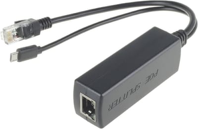 Actieve PoE Splitter 48V naar 5V 2.4A Micro USB voor IP Camera's