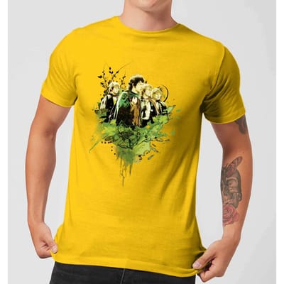 The Lord Of The Rings Hobbits Men's T-Shirt - Yellow - S