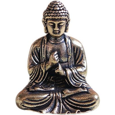 Mini Boeddhabeeld Bronzen Boeddhabeeld Chinese Boeddhisme Puur Koper Brons Sakyamuni Boeddhabeeld gray