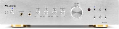 Stereo versterker - Audizio AD220A - hifi versterker met Bluetooth - Subwoofer aansluiting - Zilver