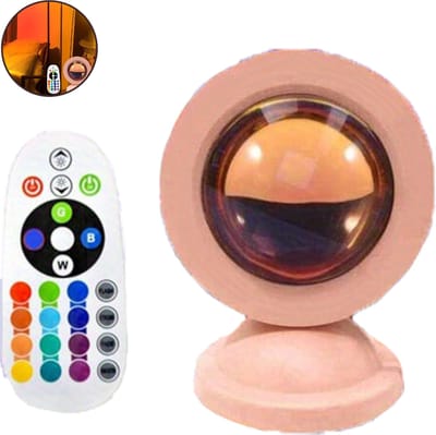 Bovista Projection Lamp - Sunset Lamp - Projector - Golden Hour lamp - Zonsondergang - Zon Lamp - Afstandsbediening - 16 Kleuren