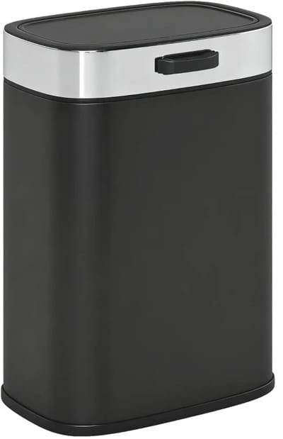Prullenbak 5L - Keukenprullenbak - Vrijstaand of Hangend - Uitneembare Binnenemmer - Vingerafdrukbestendig - voor Keuken, Kantoor, Slaapkamer - Roestvrij Staal - Zwart