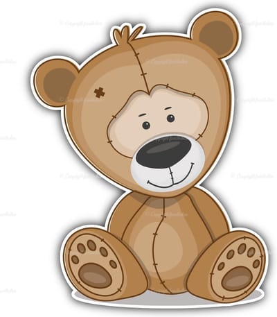 geboortebord teddybeer 60 cm