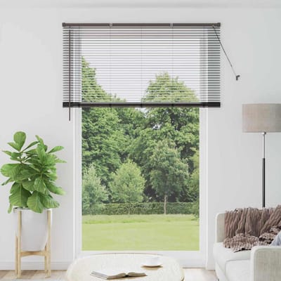 vidaXL - Venetiaanse - jaloezie - Zwart - 220 - x - 140 - cm - 25 - mm - Aluminium