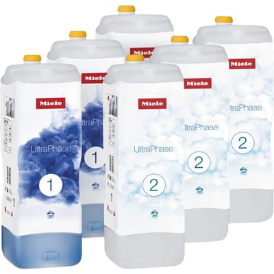 Miele UltraPhase 1 & 2 Set van 6 - Wasmiddel voor wasmachines met TwinDos