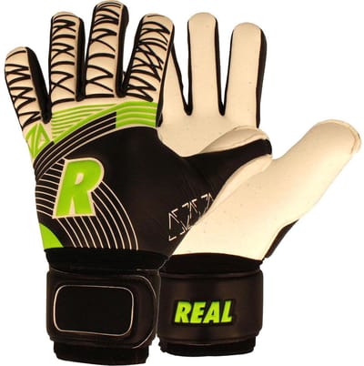 Real Space + (Limited Edition) Keepershandschoenen Kinderen - Wit / Zwart / Fluo Groen | Maat: 4