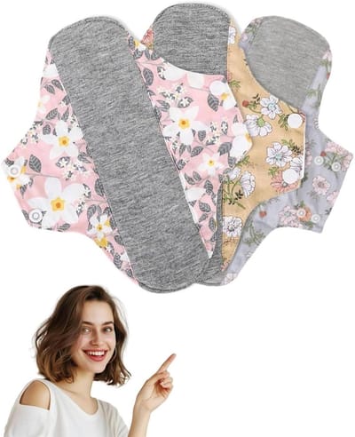 Herbruikbare maandverbanden - Wasbare inlegkruisjes - Menstruatie hygiëne - Ademend en antibacterieel - 3 stuks 23 cm - N.v.t.