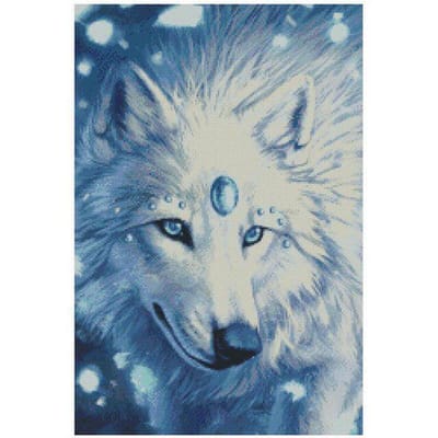 5d bricolage Diamant broderie loup dessin animé cadeau Broderies Diamants mosaïque Diamants peinture 20X30 beige
