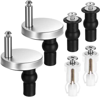 Toiletzitting Bevestiging - Universele Set - Badkamer Reparatie - Snelmontage Rubber - 45 x 37 x 8mm - Zilver