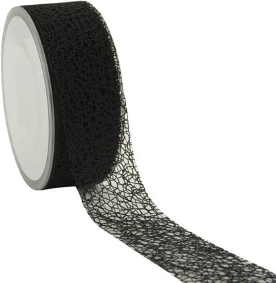Honeycomblint zwart – 38 mm × 20 m