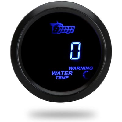 Digitale watertemperatuurmeter met sensor voor auto 52 mm 2 inch LCD 40 120 graden Celsius waarschuwingslampje zwart zwart
