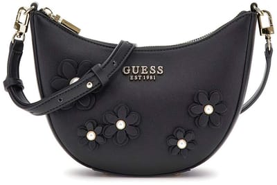 GUESS schoudertas Zaria Mini Top Zipper Shoulder Bag Black zwart