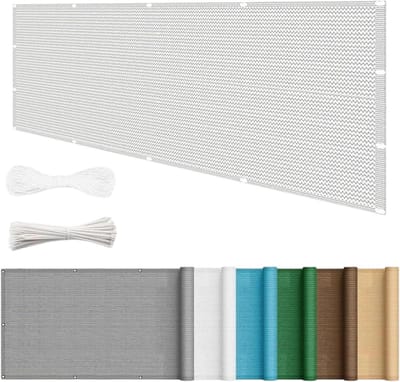 Balkonomranding - Privacy scherm - Meer privacy - UV beschermend - 230 x 1050 cm - Wit