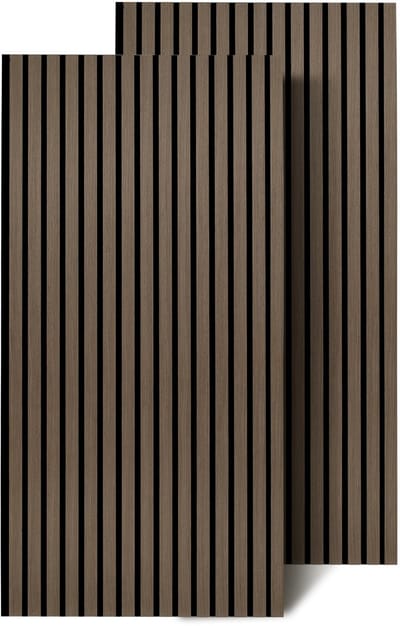 2x Akoestische panelen Geluidsabsorberend paneel Geluidsdemping Akoestisch Wandpaneel Geluidsdemper Wanddecoratie 120x60x2.1cm Walnoot