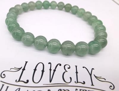 Armband – Edelsteen – Groene Aventurijn - 8mm Kralen - 20 cm - Werking - stress gerelateerde klachten zoals hoofdpijn en migraine verlichten.