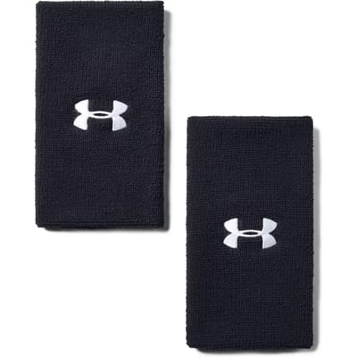Under Armour 6'' Performance WB-BLK Unisex Zweetband - Zwart - Wit